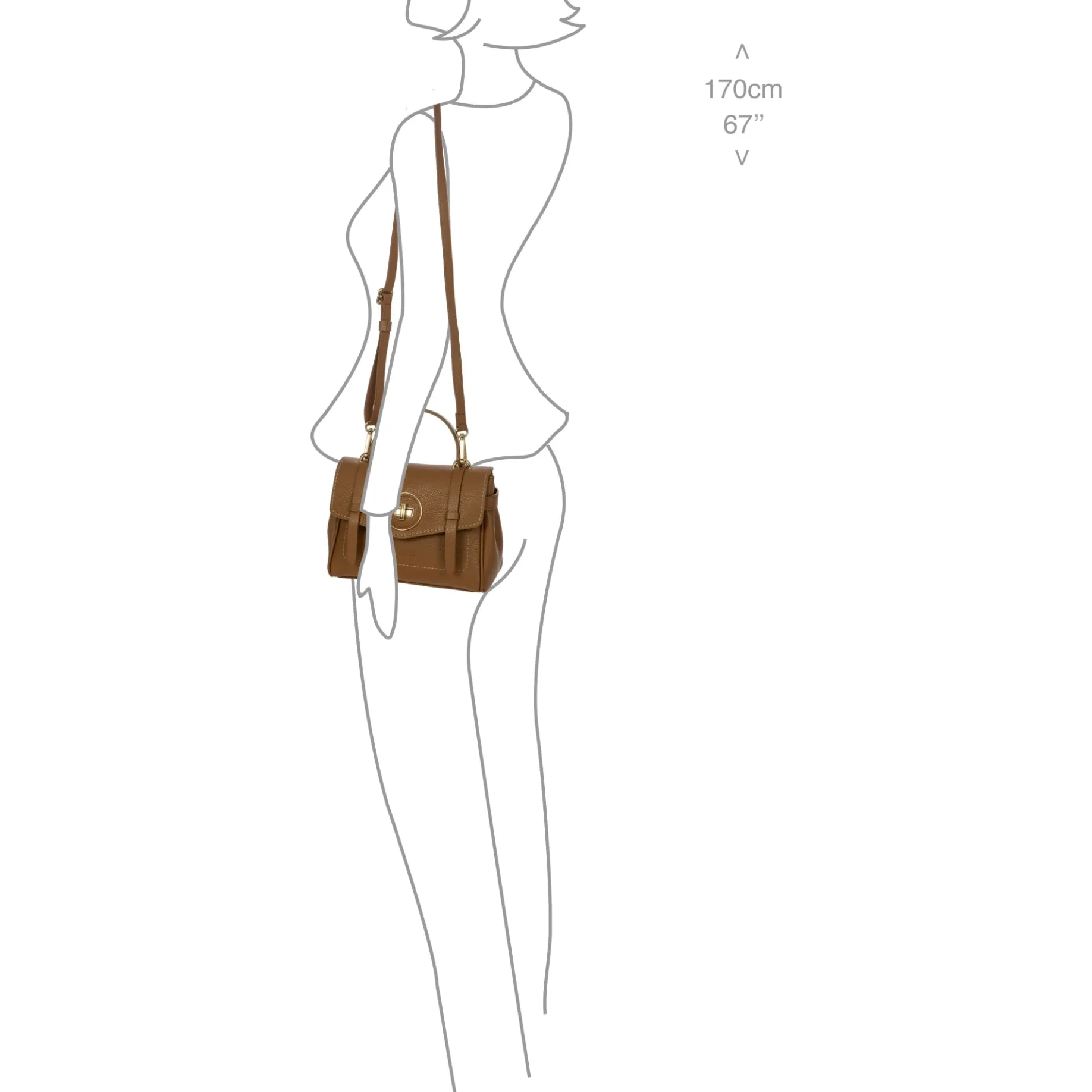 Ninfea - Henkeltasche 25 cm (leather)