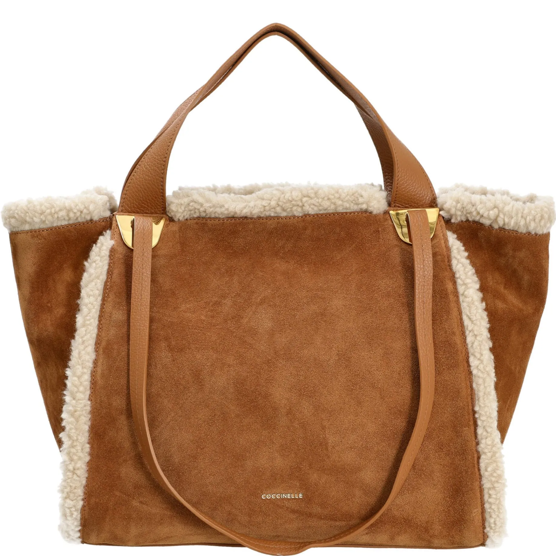 Oliver Eco Shearling - Shopper 35 cm (natural/cuir)