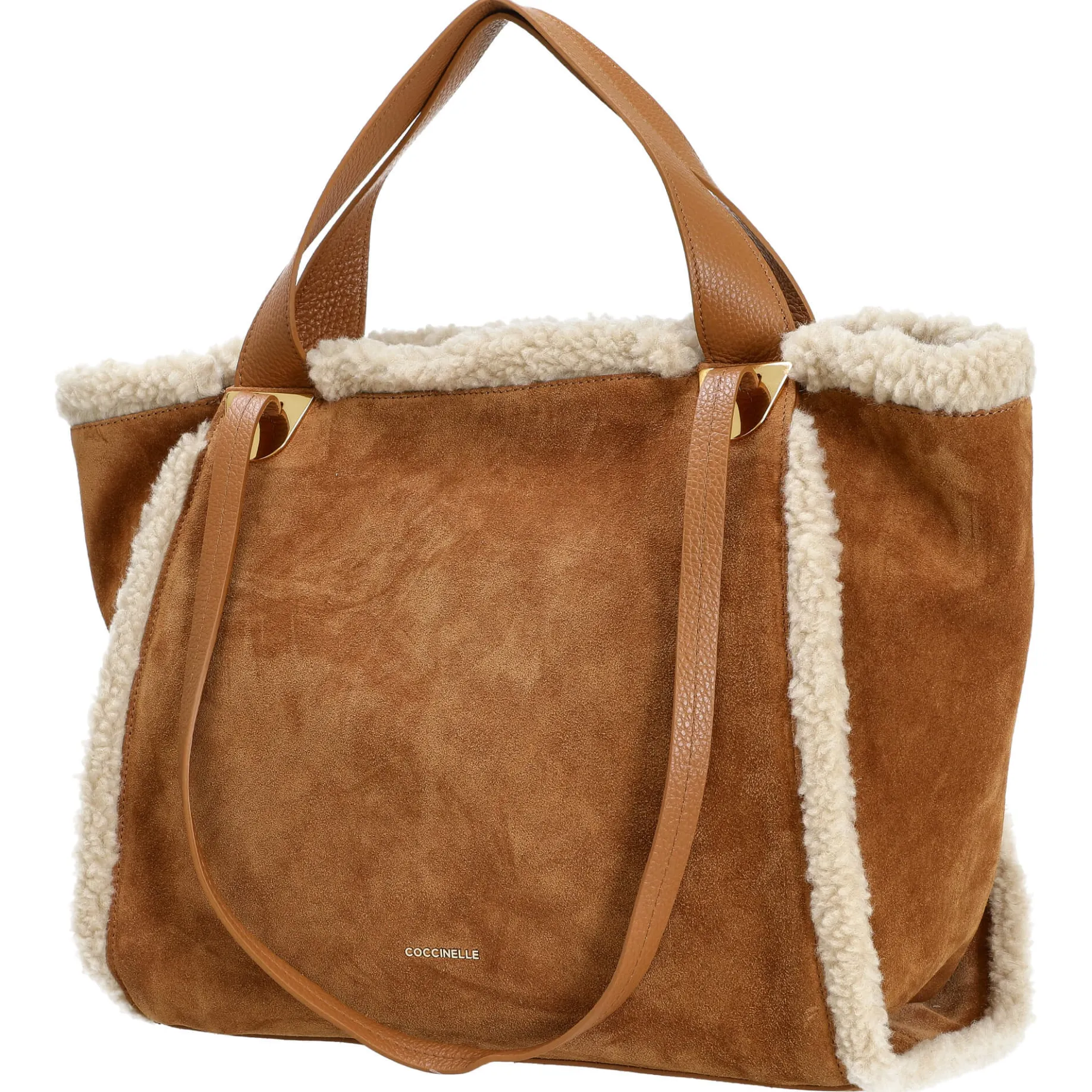 Oliver Eco Shearling - Shopper 35 cm (natural/cuir)