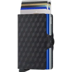 Optical Twinwallet - Geldbörse 16cc 10 cm RFID (titanium-blue)