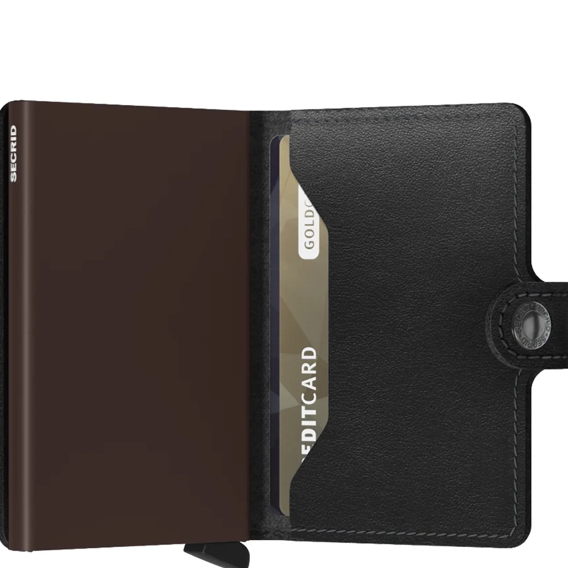Original Miniwallet - Geldbörse RFID 6.5 cm (black-brown)