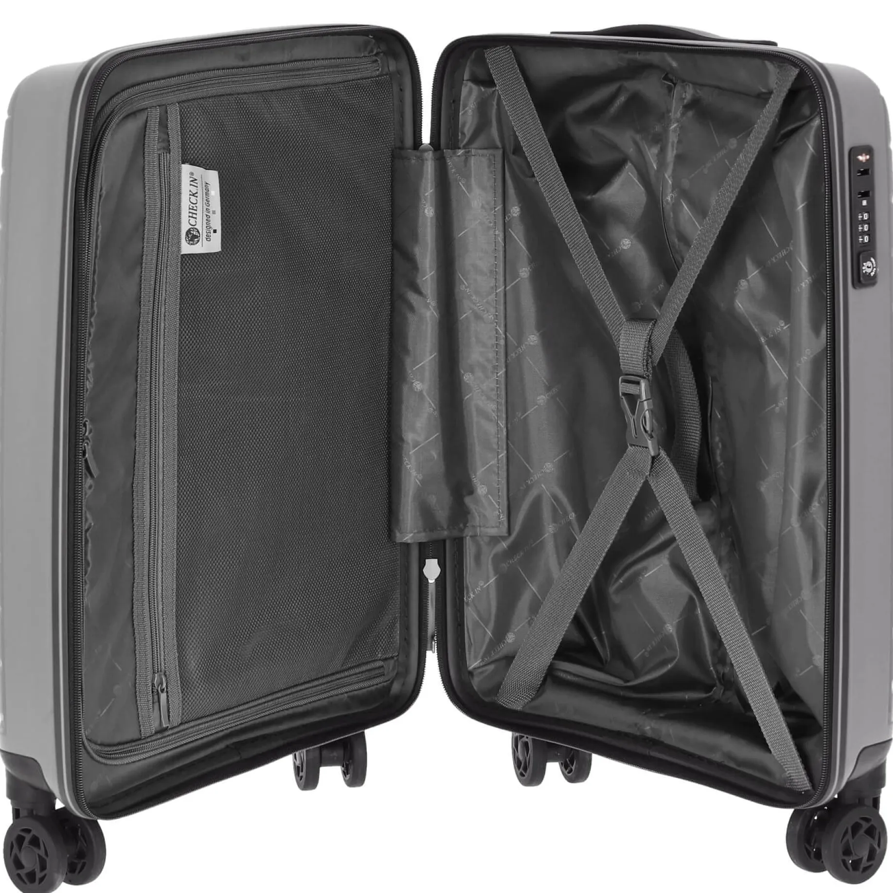 Orlando - 4-Rollen-Kabinentrolley 55 cm (silber)