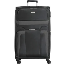 Orlando - 4-Rollen-Trolley Set L erw./M. erw./S + Boarding Bag + Beautycase 5tlg. (schwarz)