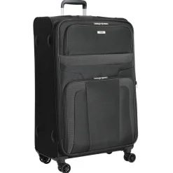 Orlando - 4-Rollen-Trolley Set L erw./M. erw./S + Boarding Bag + Beautycase 5tlg. (schwarz)