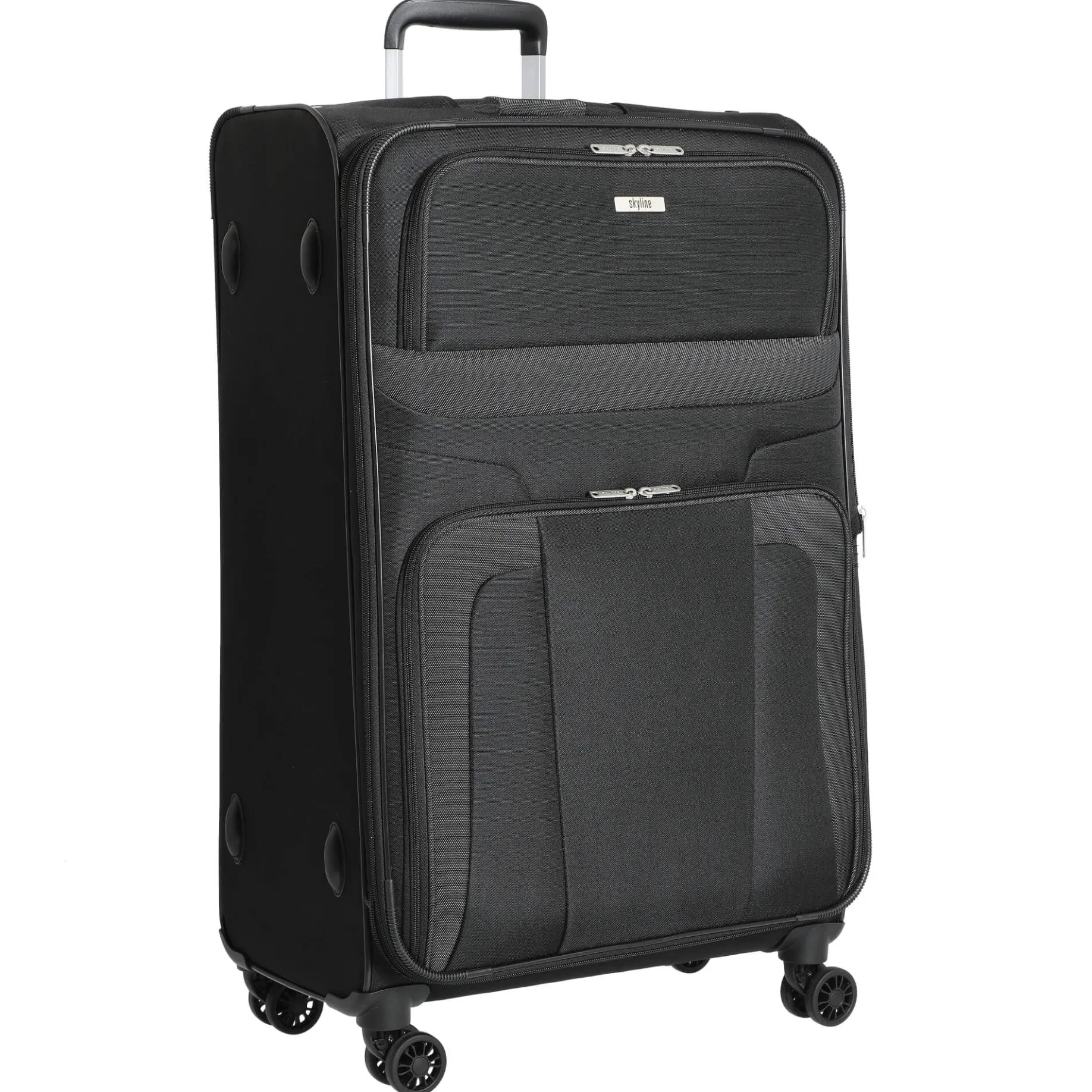 Orlando - 4-Rollen-Trolley Set L erw./M. erw./S + Boarding Bag + Beautycase 5tlg. (schwarz)