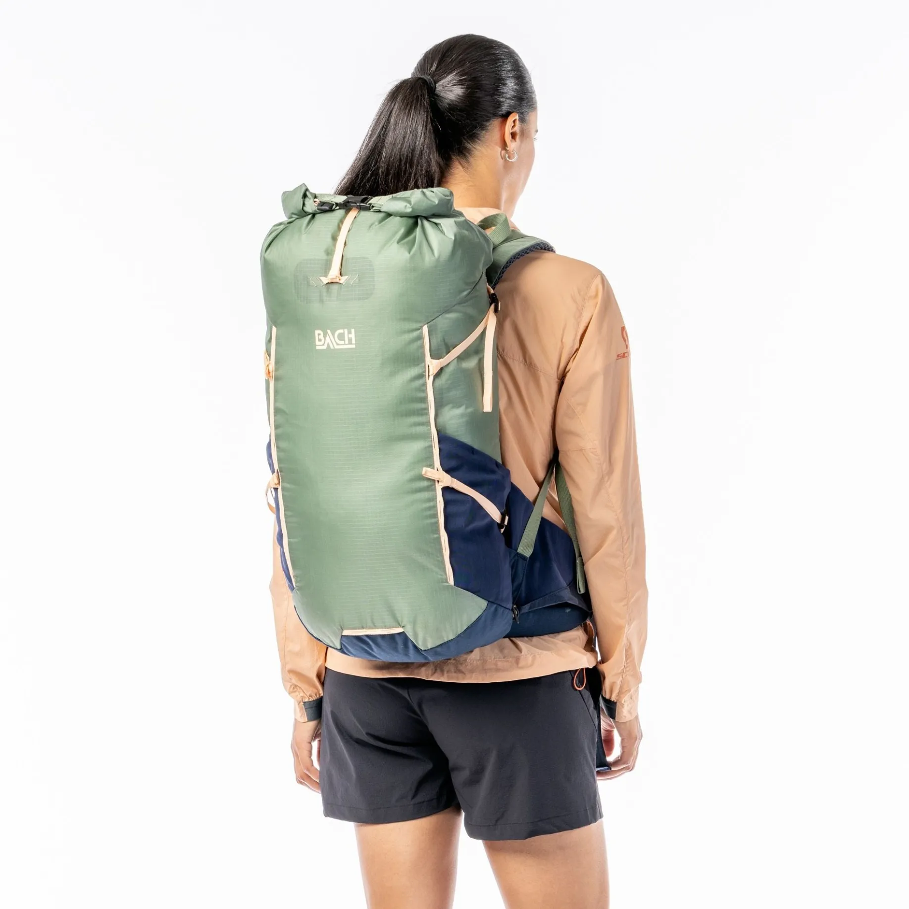 Pack Molecule 30 - Wanderrucksack (sage green/midnight blue, long)