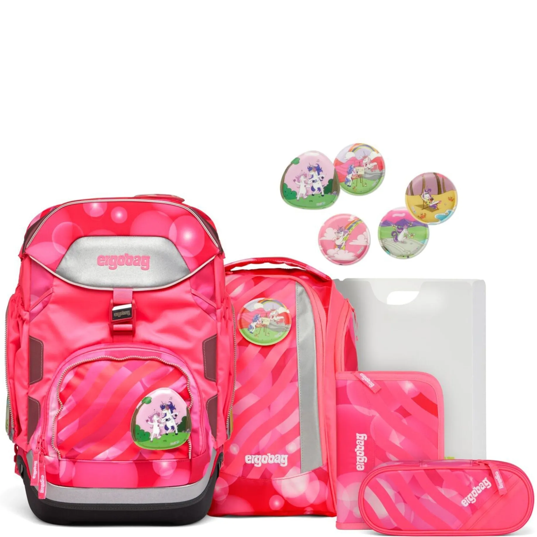 Pack "Neo" - Schulrucksack Set 6tlg. (KuntBuntes Einhorn)