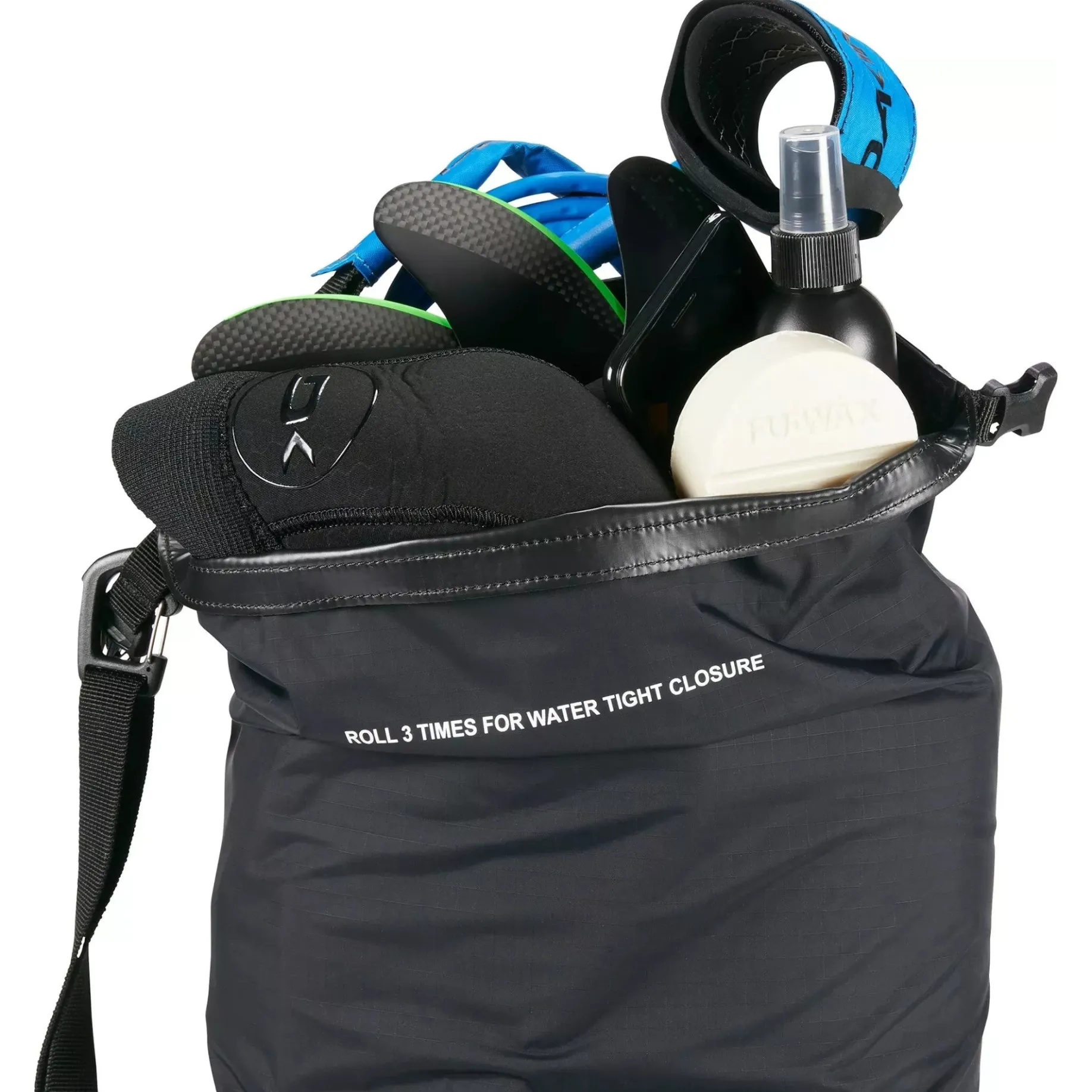 Packable Rolltop Dry Bag 20L - Packsack 66 cm (black)