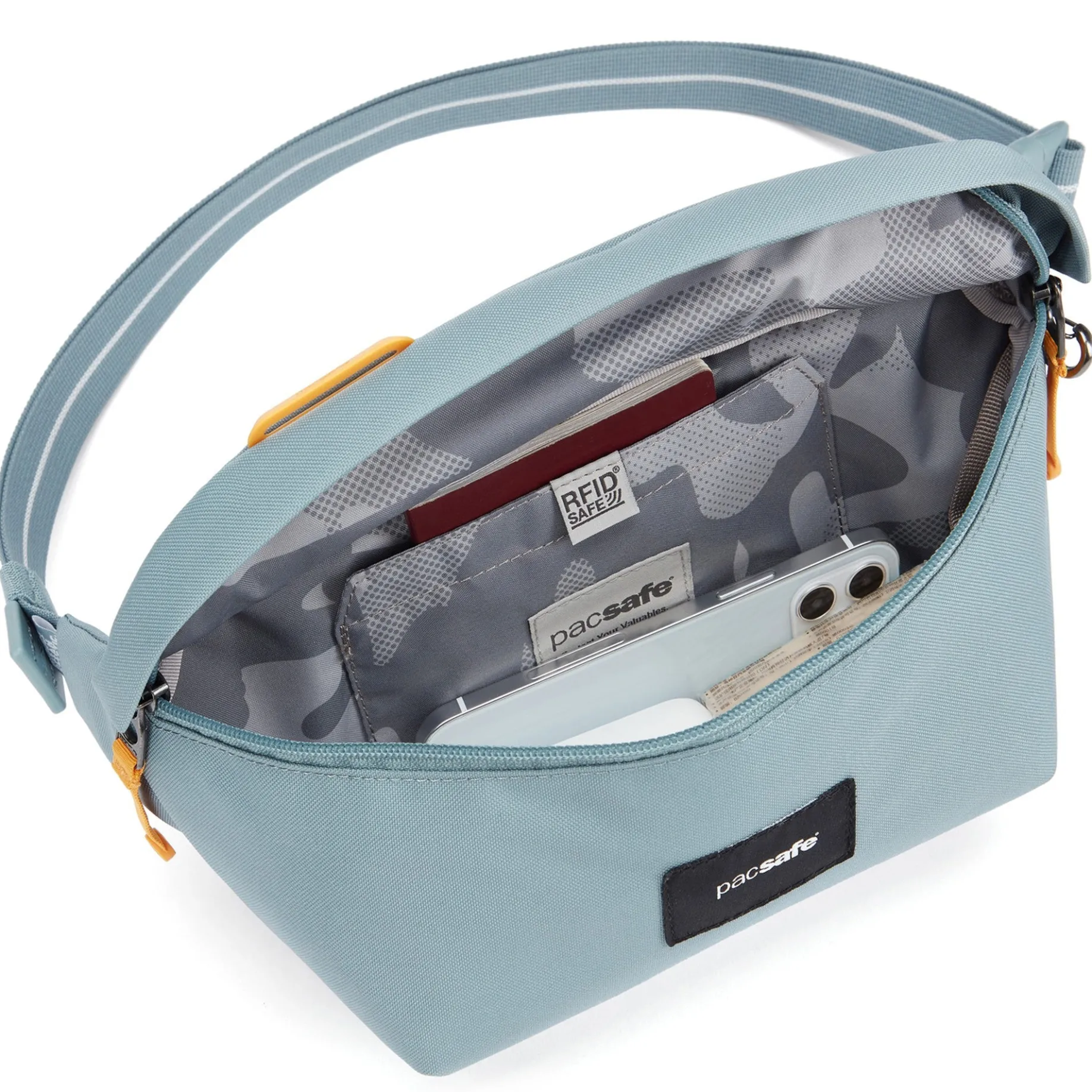 pacsafe GO Sling Back - Gürteltasche 27 cm RFID (fresh mint)