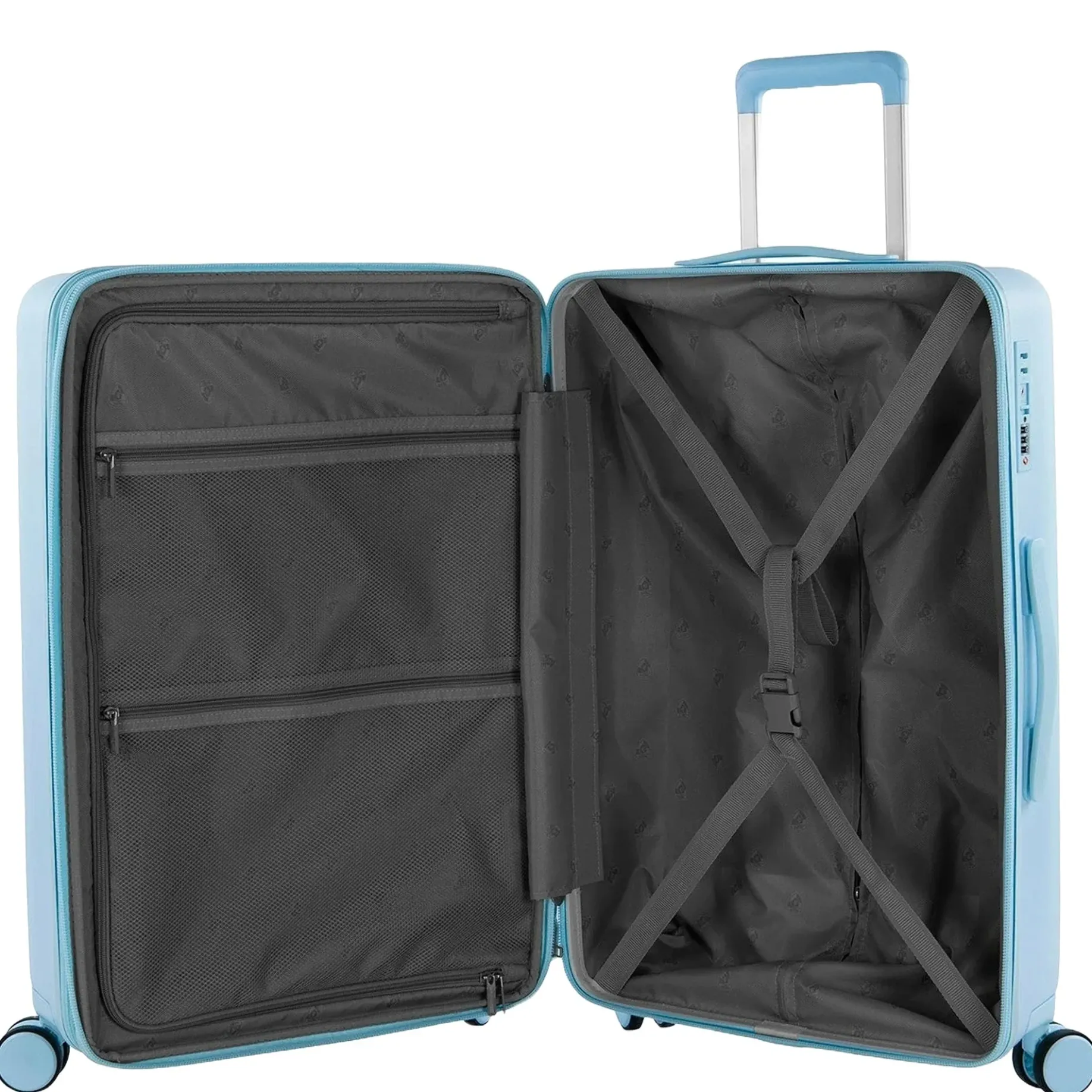 Pastel - 4-Rollen-Trolley M 66 cm erw. (blue)
