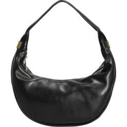 Pinched Soft Crescent - Schultertasche L 35 cm (schwarz)