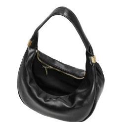 Pinched Soft Crescent - Schultertasche L 35 cm (schwarz)
