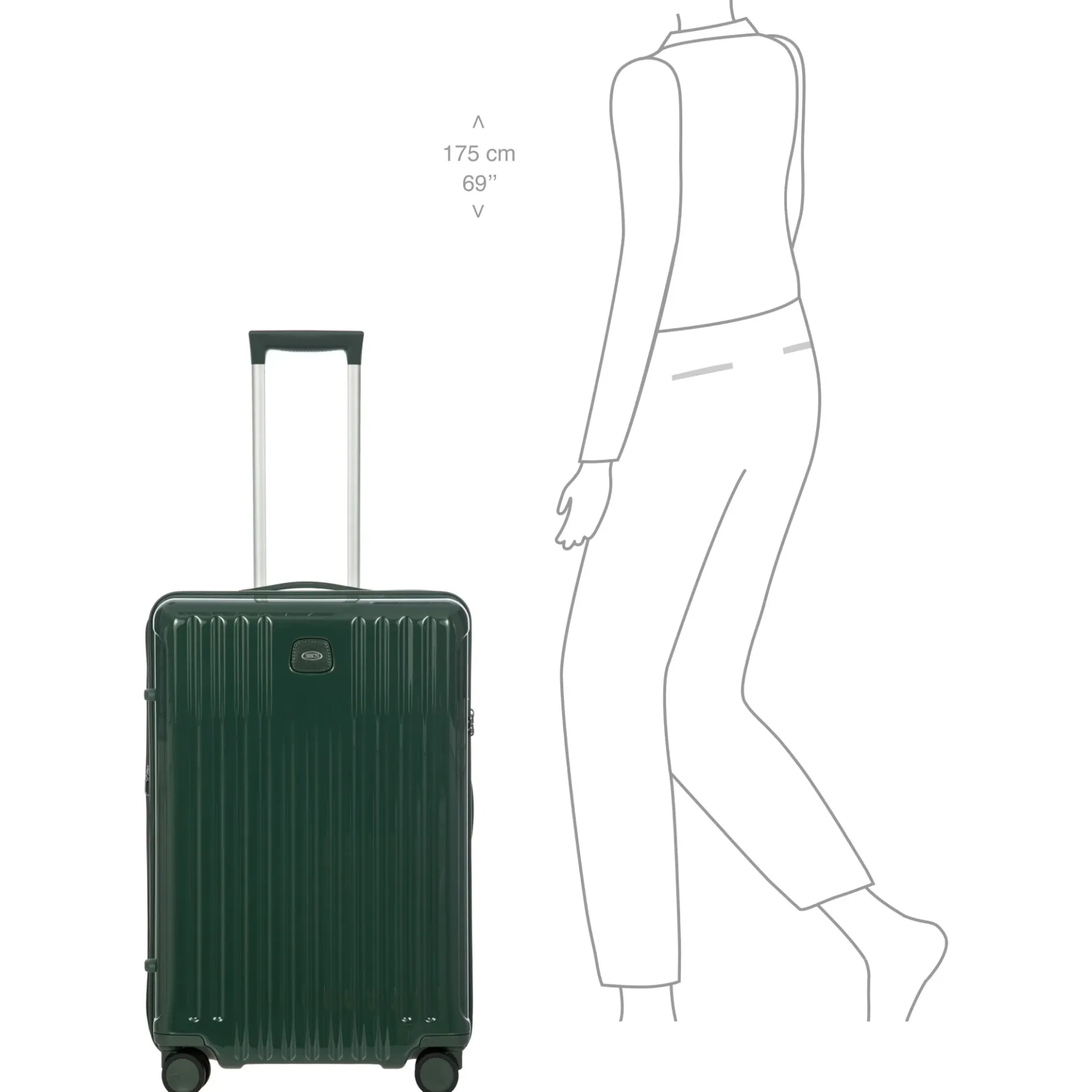 Positano - 4-Rollen-Trolley M 69 cm erw. (emerald green)