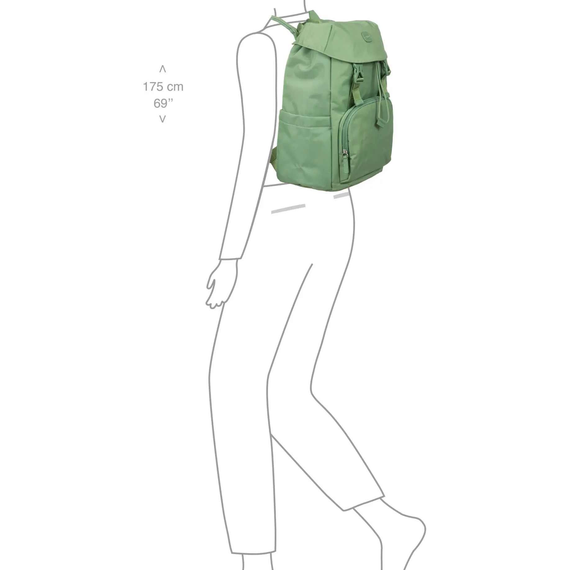 Positano - Rucksack 40 cm (sage green)