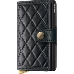Premium Emboss Miniwallet - Geldbörse RFID 6.5 cm (diamond black)