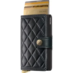 Premium Emboss Miniwallet - Geldbörse RFID 6.5 cm (diamond black)