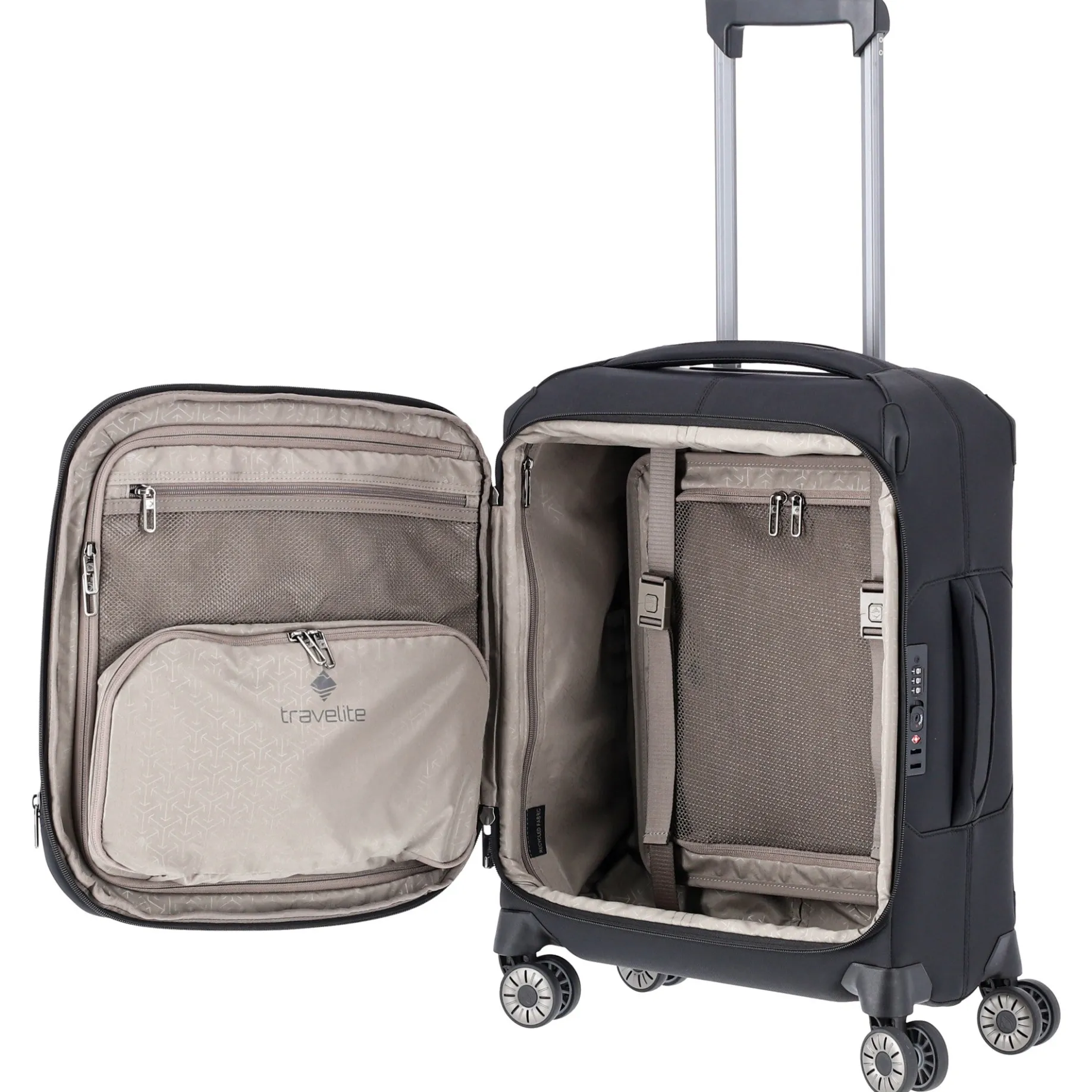 Priima - 4-Rollen-Kabinentrolley S 55 cm erw. (black)