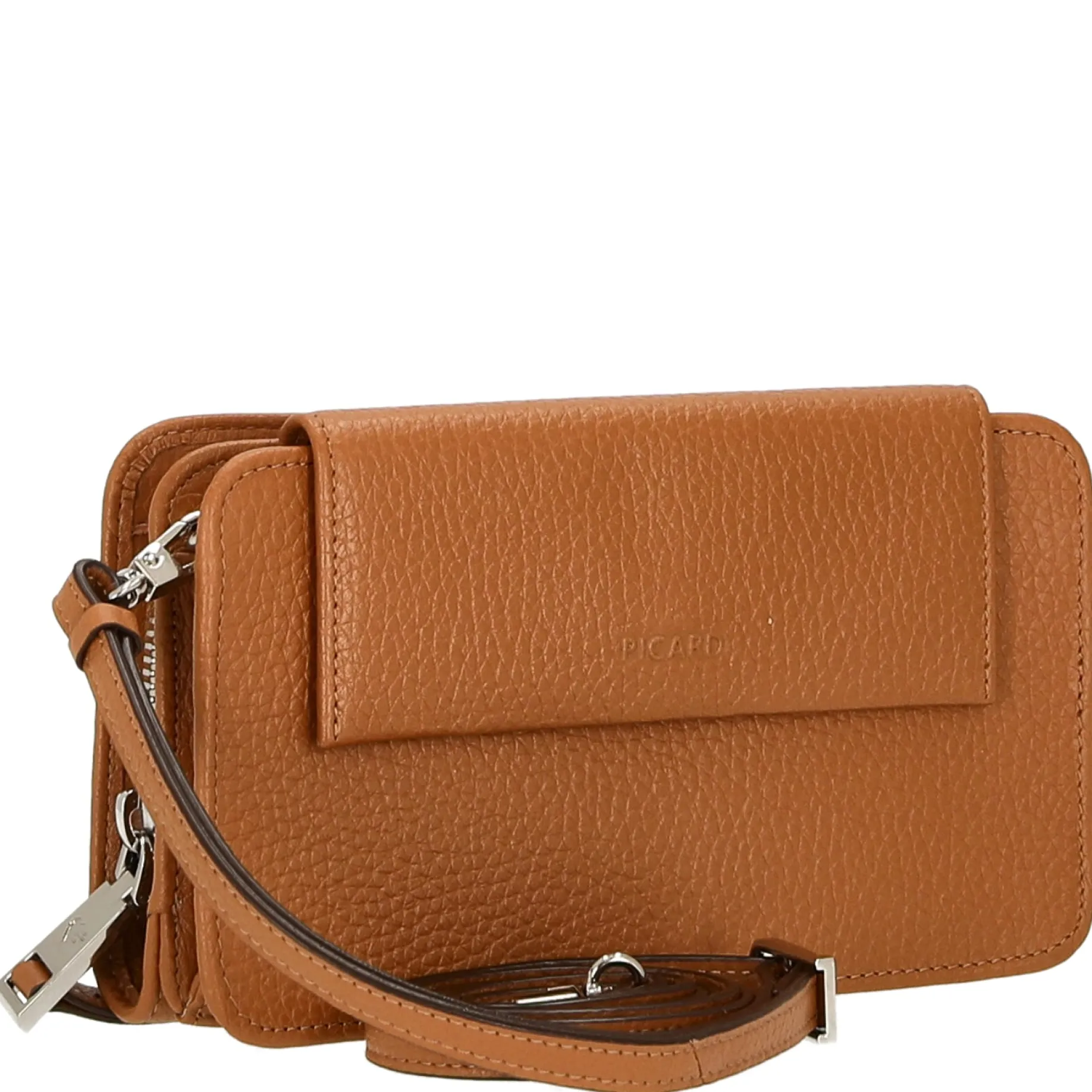 Pure - Handytasche 6cc 18 cm Rindsleder (cognac)