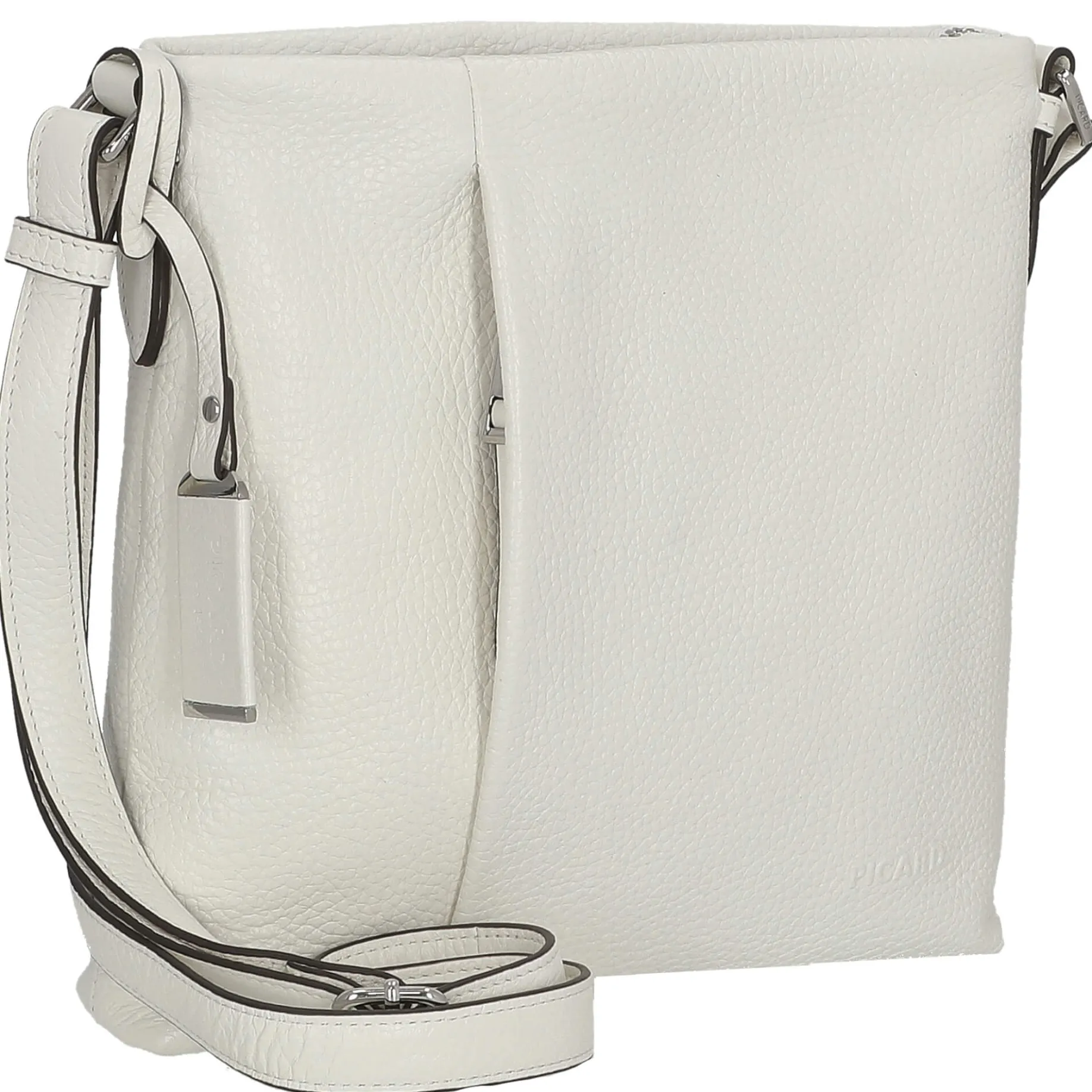 Pure - Umhängetasche 24 cm Rindsleder (white lily)