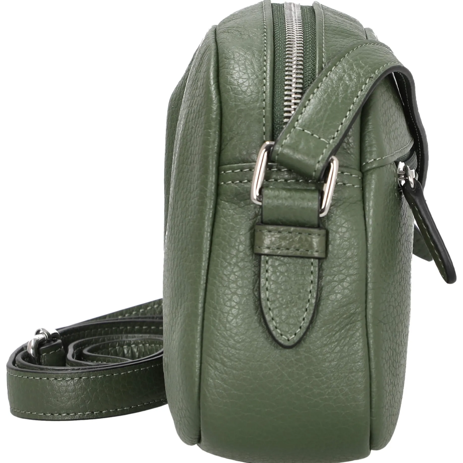 Pure - Umhängetasche 21 cm Rindsleder (pesto)