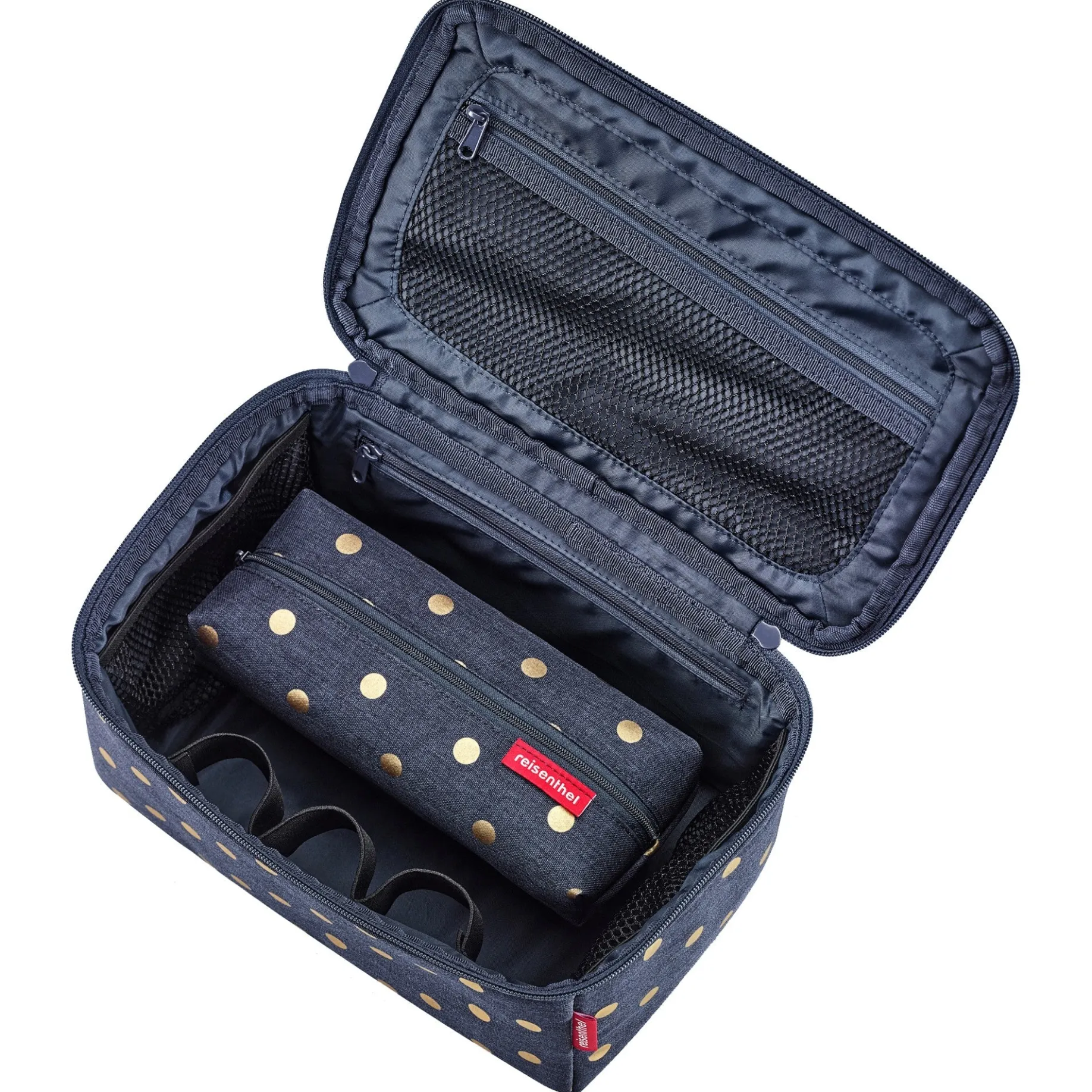 reisenthel beautycase set - Geschenkset 2tlg. (metallic dots blue)
