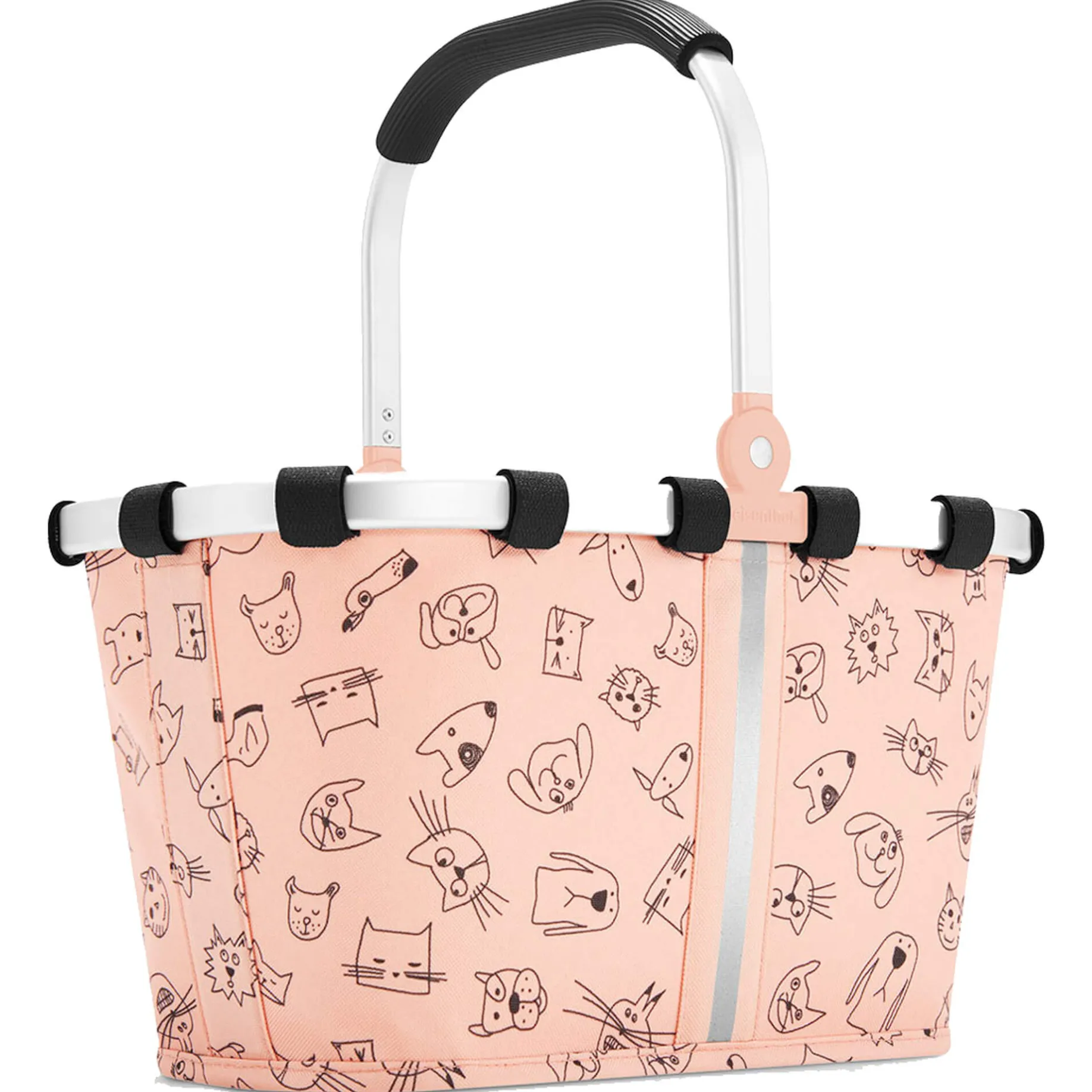 reisenthel carrybag xs - Einkaufskorb 21 cm (cats and dogs rose)