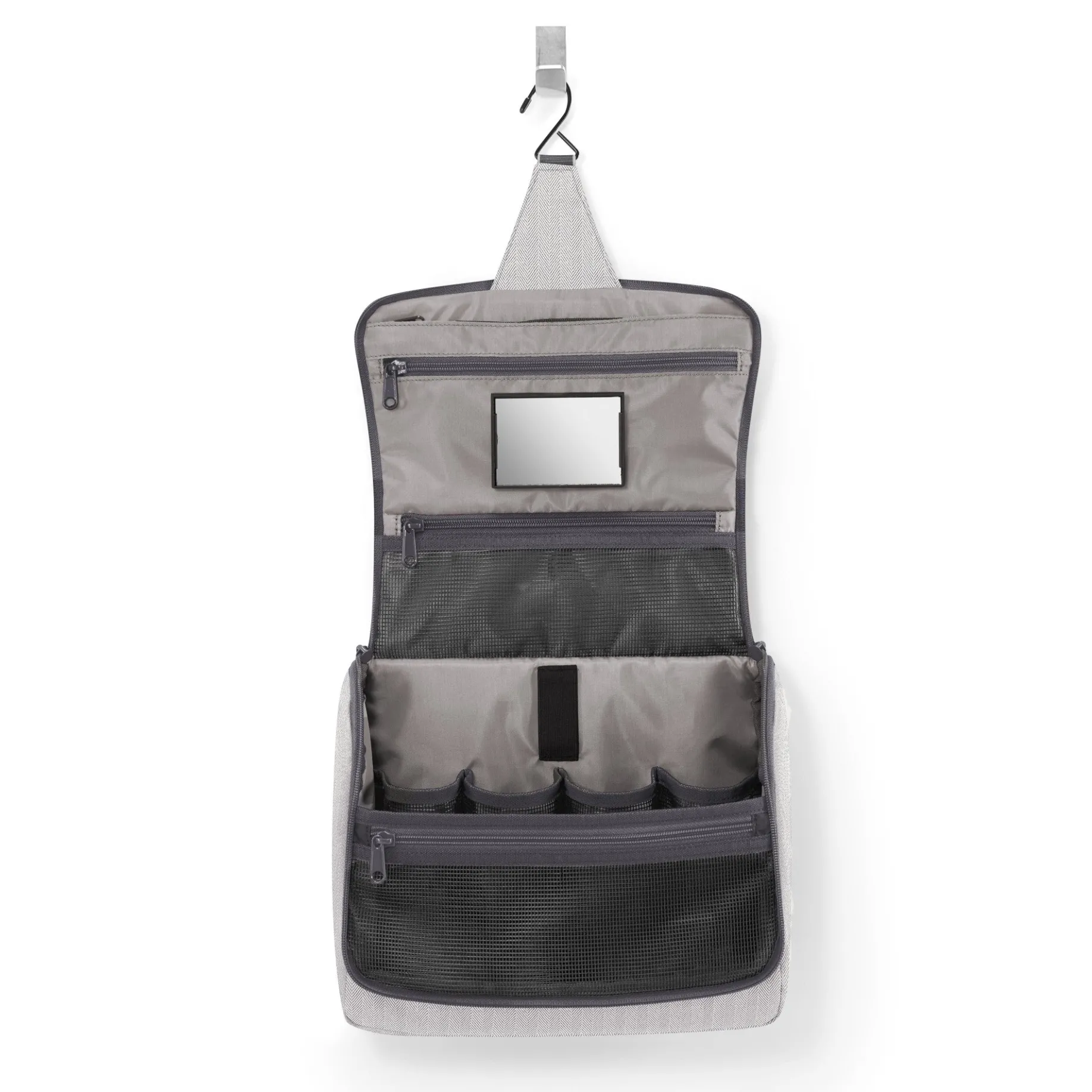 reisenthel cosmetics toiletbag XL - Kulturbeutel 28 cm (herringbone grey)