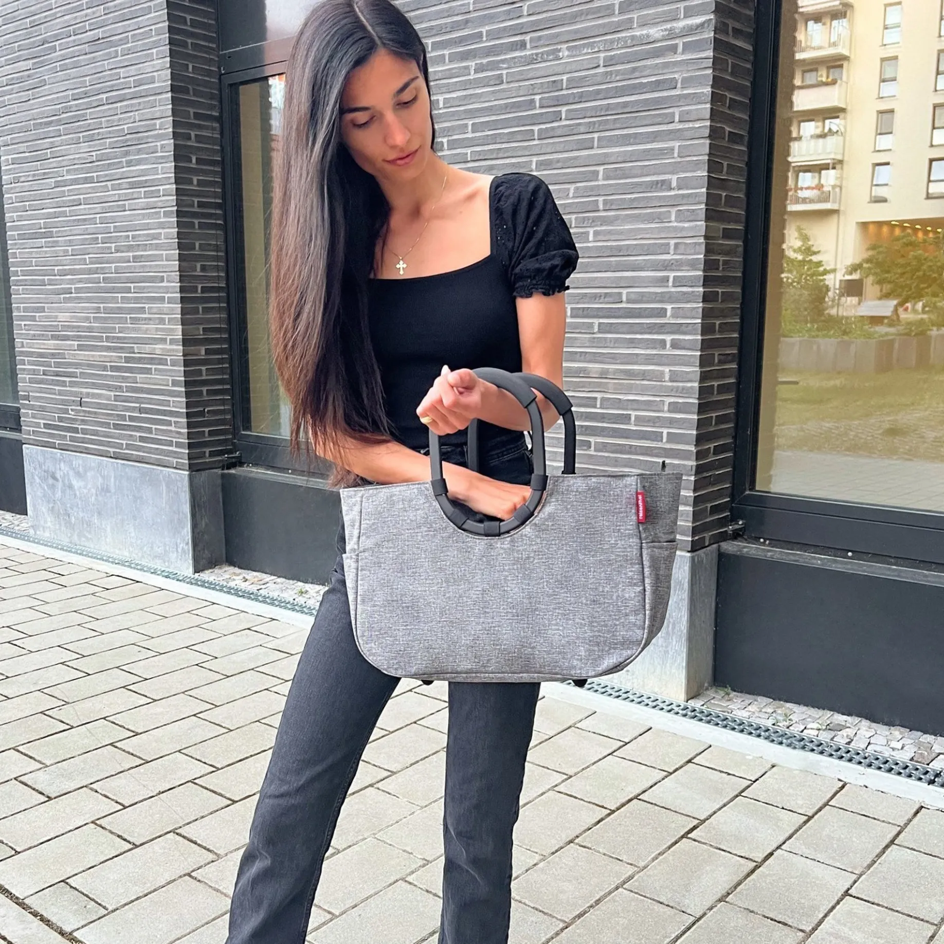 reisenthel loopshopper M / Shopper 40 cm (frame twist silver)