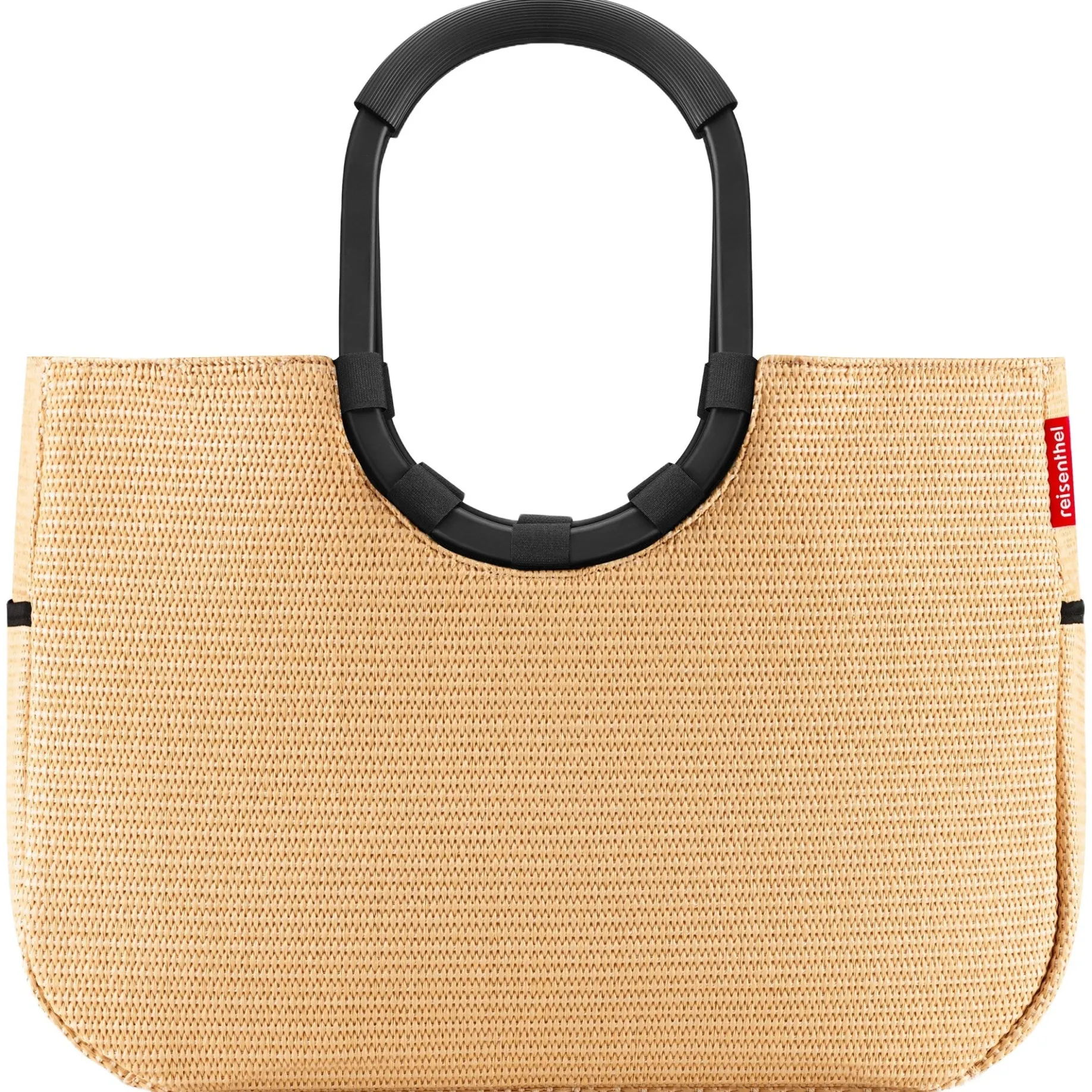 reisenthel shopping loopshopper L - Einkaufstasche mit Bügel 46 cm (frame raffia black)