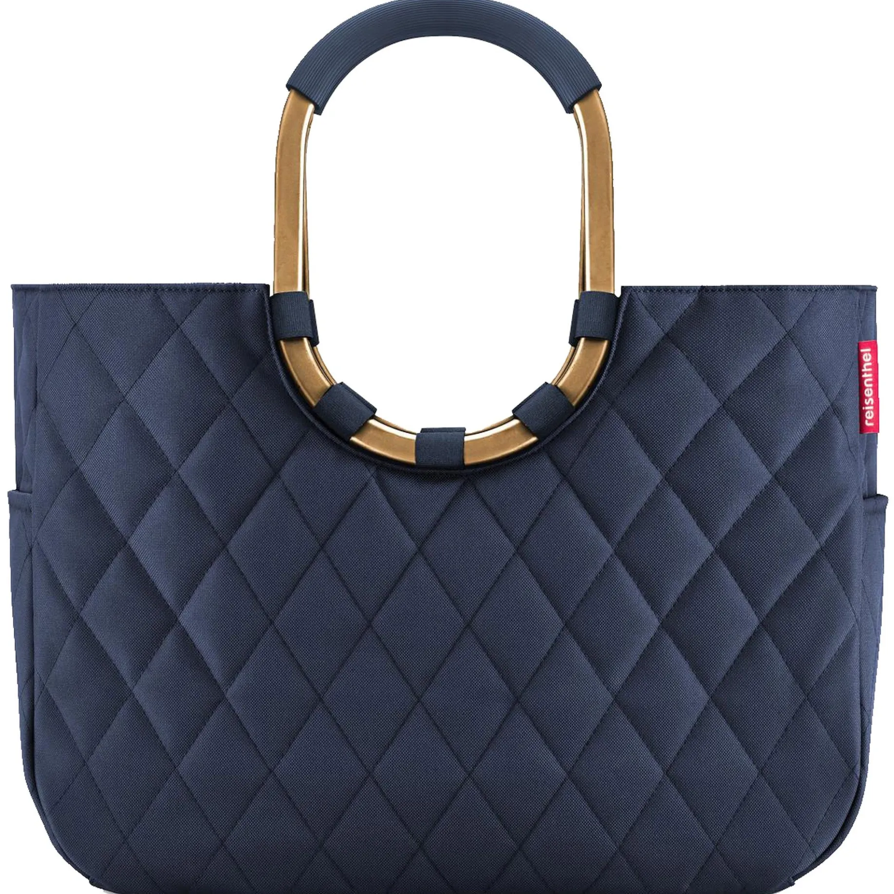 reisenthel shopping loopshopper L - Einkaufstasche mit Bügel 46 cm (frame rhombus midnight gold)
