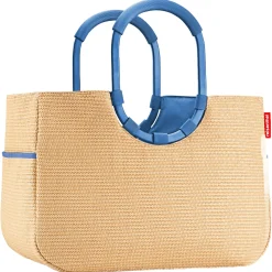 reisenthel shopping loopshopper L - Einkaufstasche mit Bügel 46 cm (frame raffia blue)
