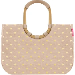 reisenthel shopping loopshopper L - Einkaufstasche mit Bügel 46 cm (frame metallic dots coffee)