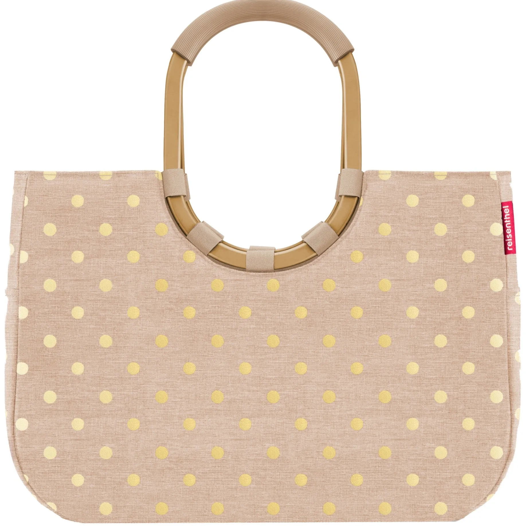 reisenthel shopping loopshopper L - Einkaufstasche mit Bügel 46 cm (frame metallic dots coffee)