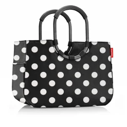 reisenthel shopping loopshopper L - Einkaufstasche mit Bügel 46 cm (frame dots white)
