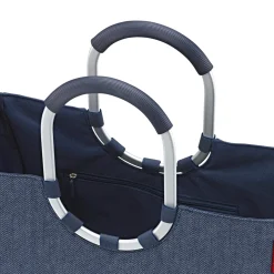 reisenthel shopping loopshopper L - Einkaufstasche mit Bügel 46 cm (herringbone dark blue)