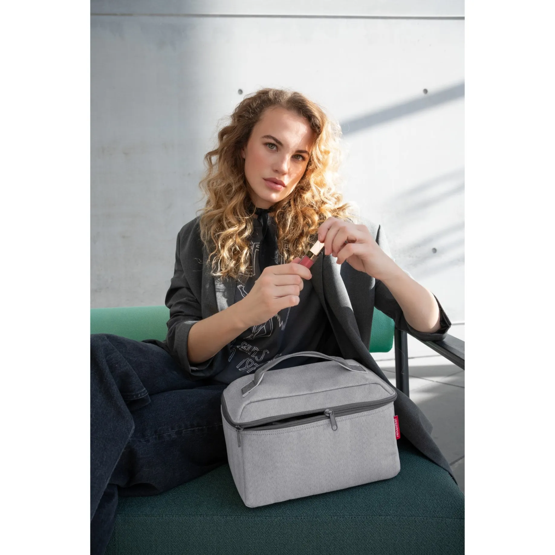 reisenthel travelling - Beautycase 27 cm (herringbone grey)