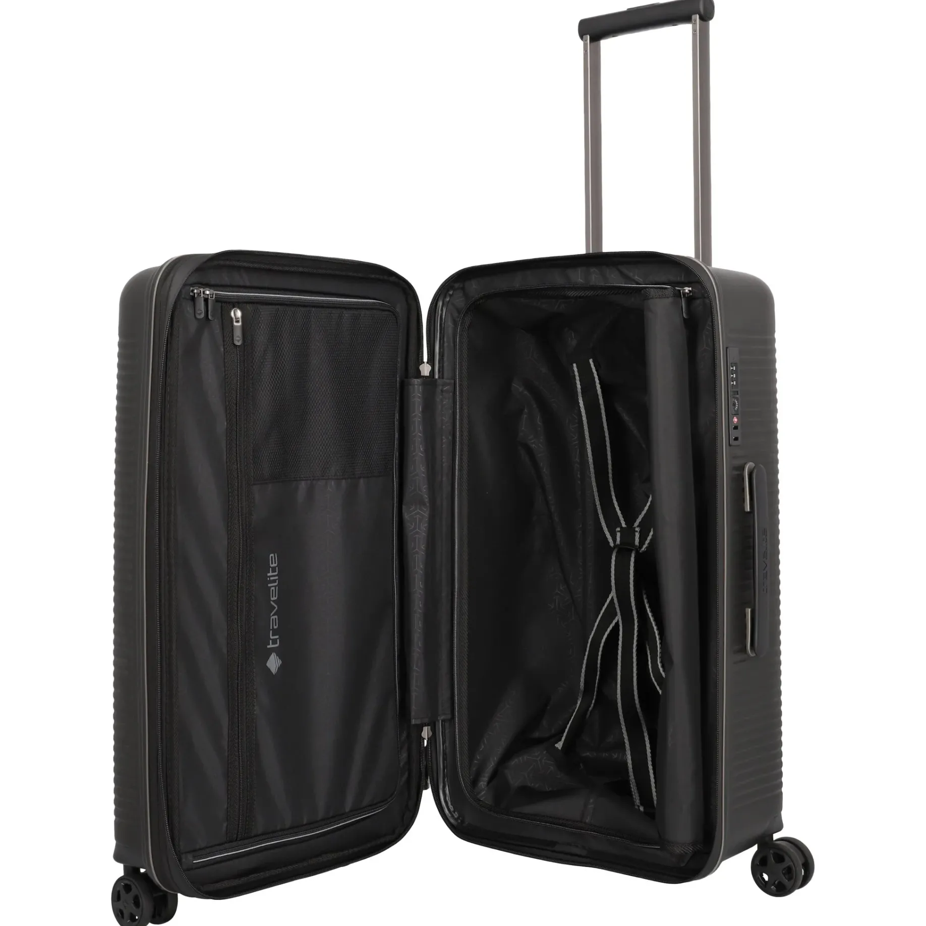 Roomer Trunk - 4-Rollen-Trolley M 66 cm erw. (black)