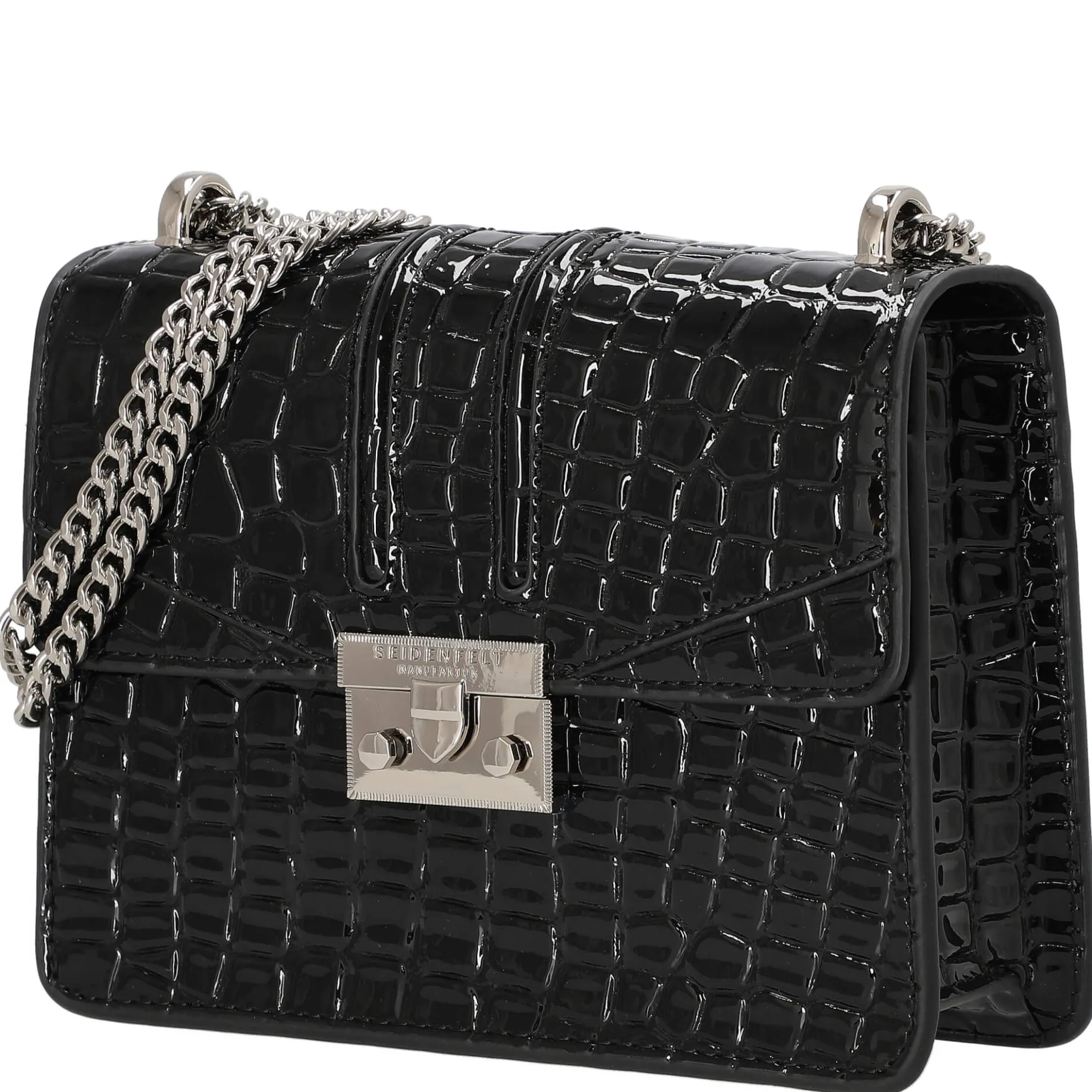 Roros - Schultertasche 21 cm (croco print black)