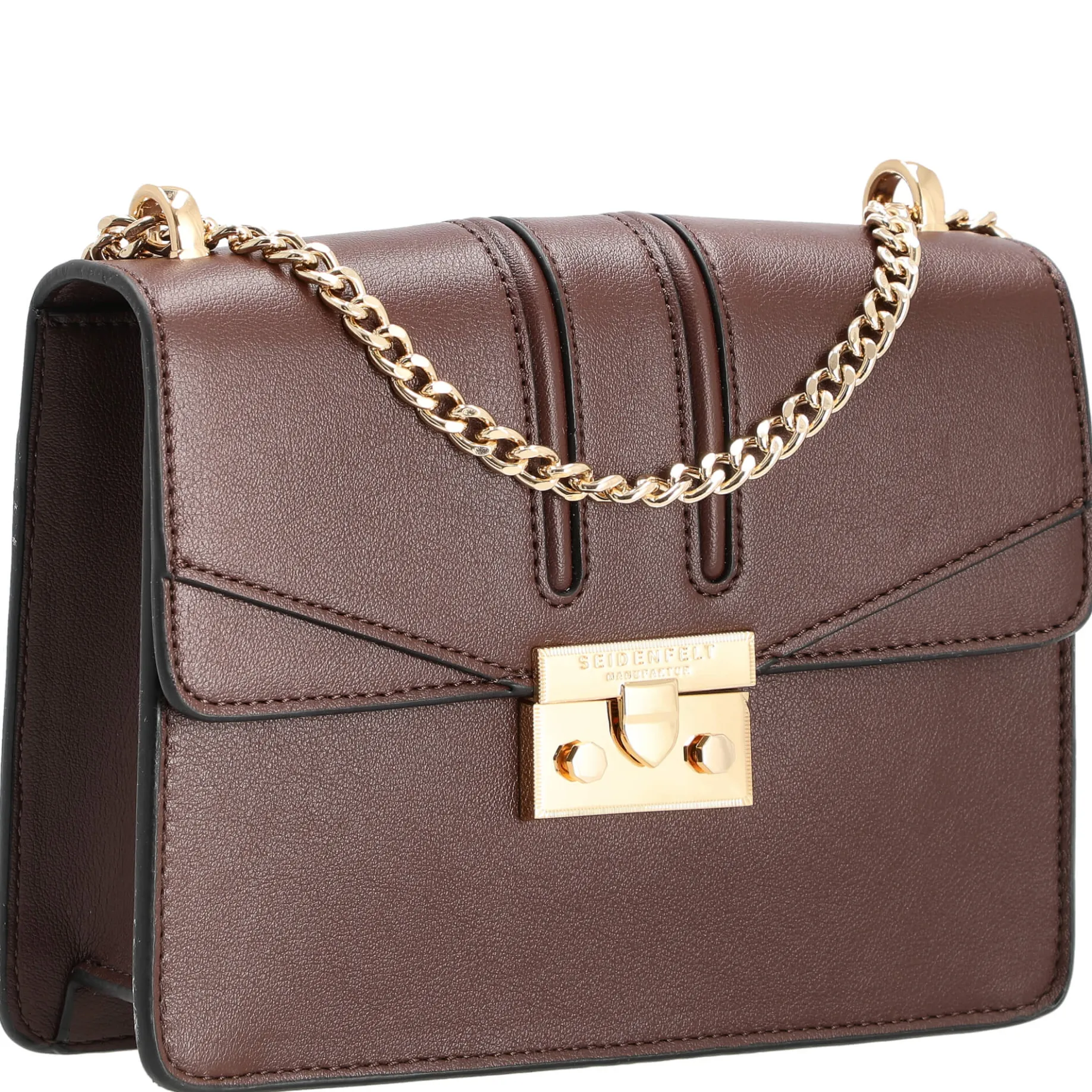 Roros - Schultertasche 21 cm (oxblood/gold)