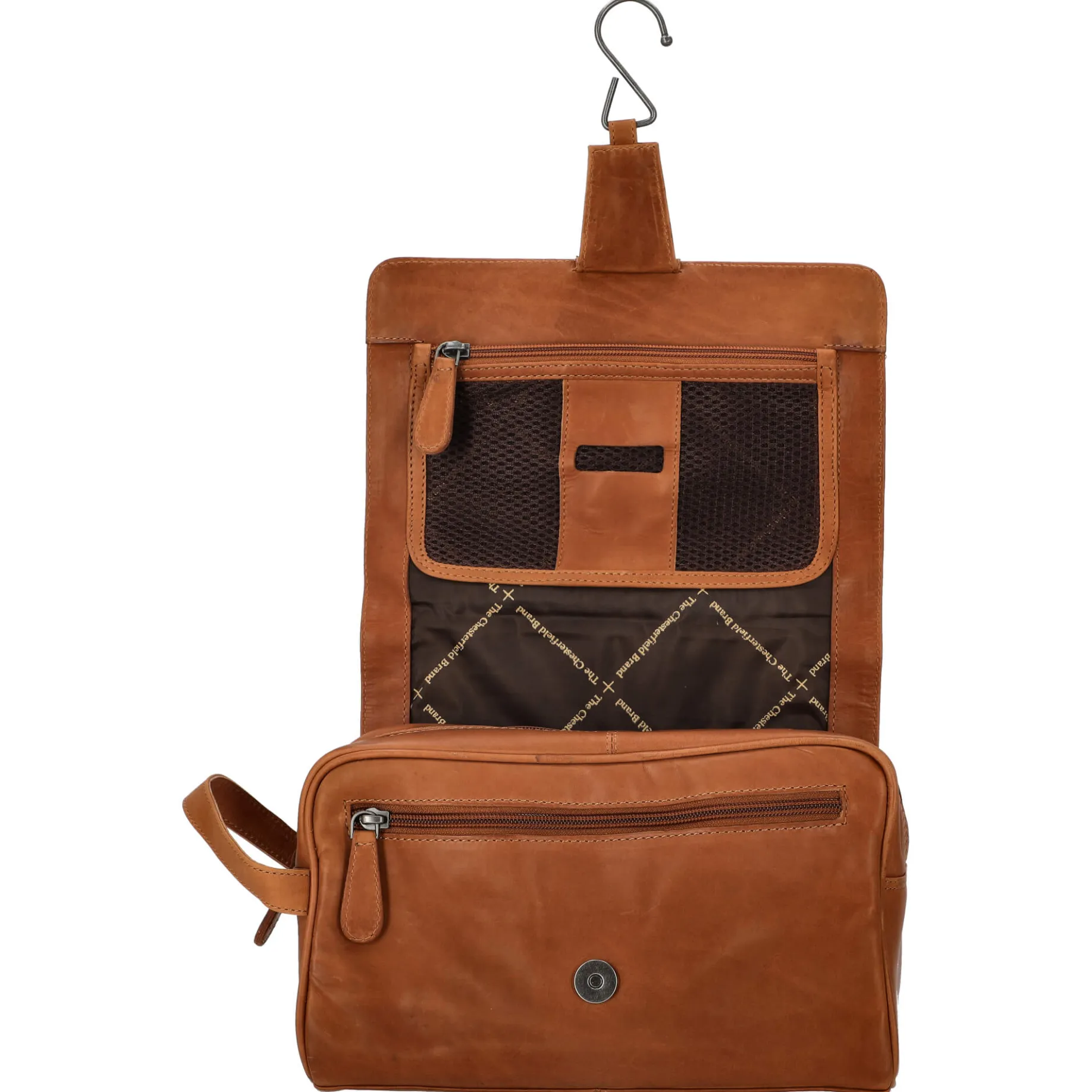 Rosario - Kulturbeutel zum Aufhängen 25 cm (cognac)
