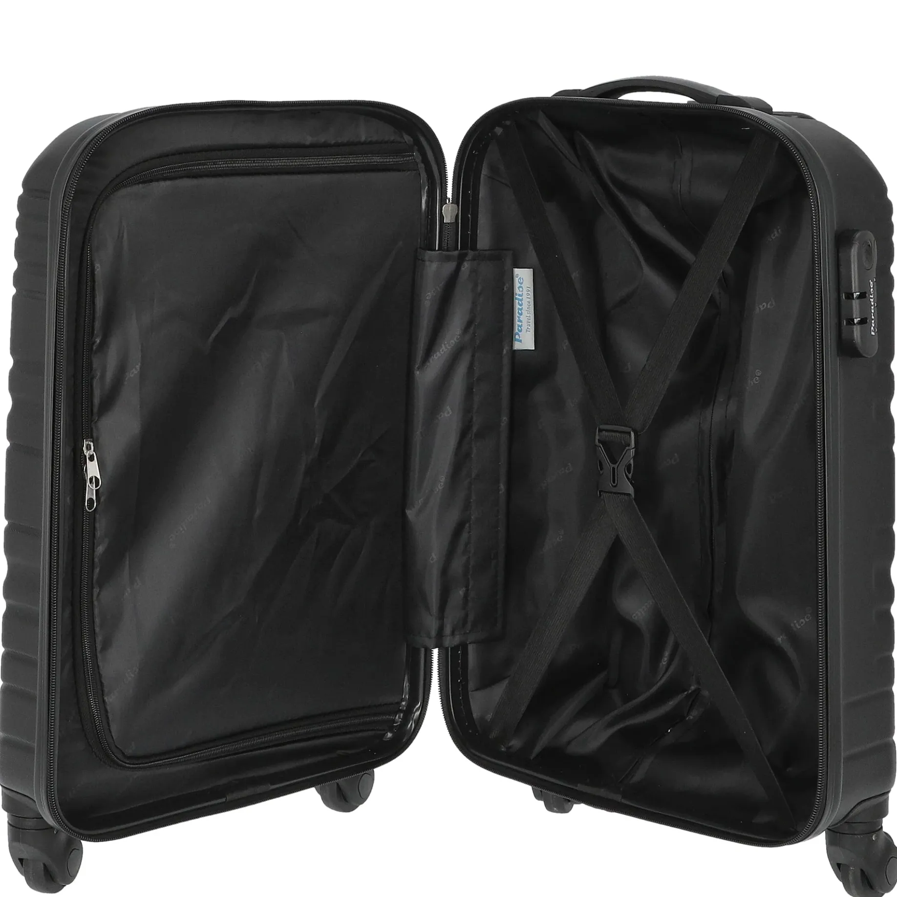 Santiago - 4-Rollen-Kabinentrolley 55 cm (schwarz)