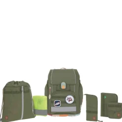 School Set Boxy Unique - Schulranzen Set 7tlg. (Olive)
