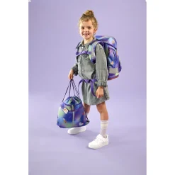 School Set Boxy Unique - Schulranzen Set 7tlg. (Gradient Green/Purple)