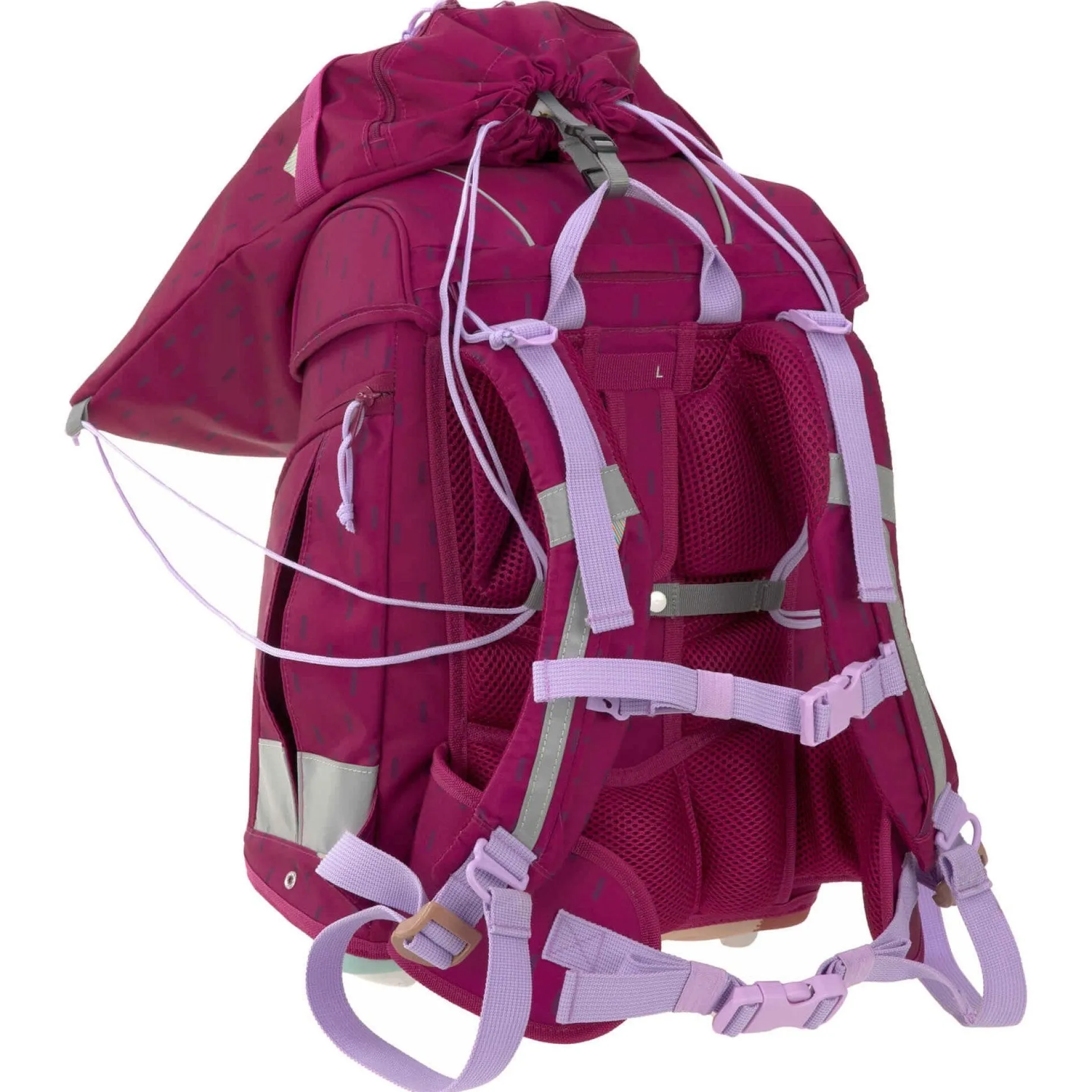School Set Boxy Unique - Schulranzen Set 7tlg. (Speckles Berry)