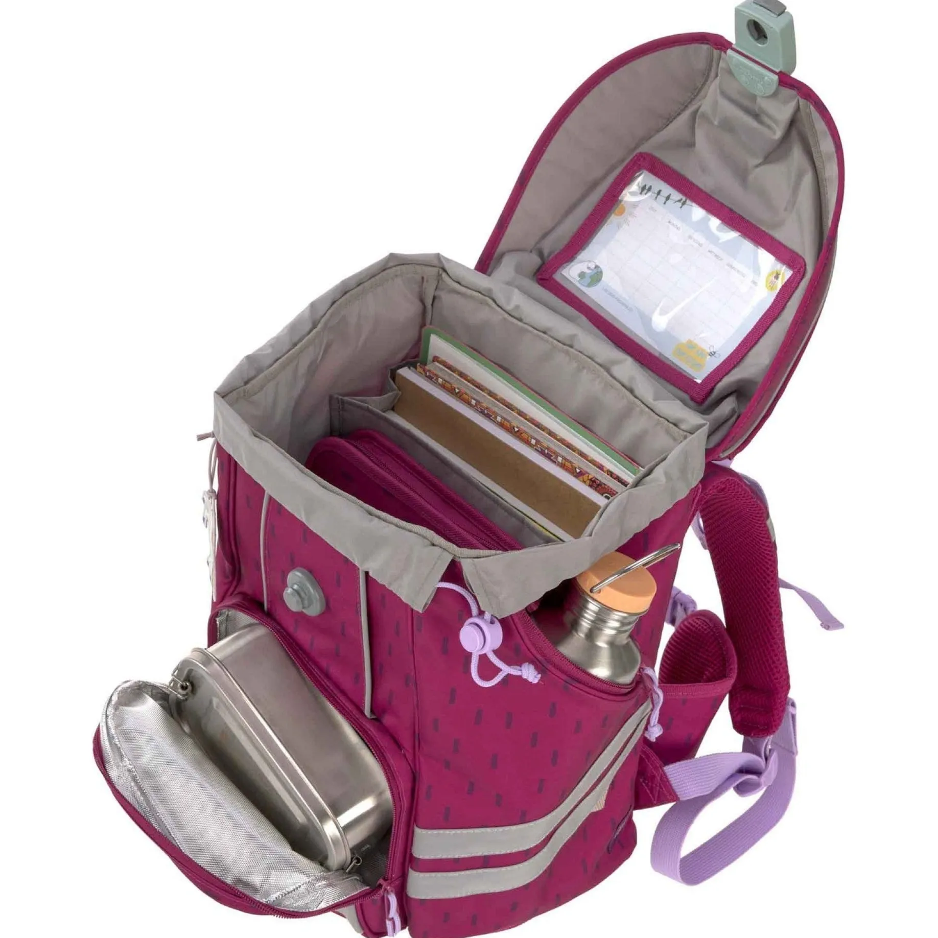 School Set Flexy Unique - Schulranzen Set 7tlg. (Speckles Berry)