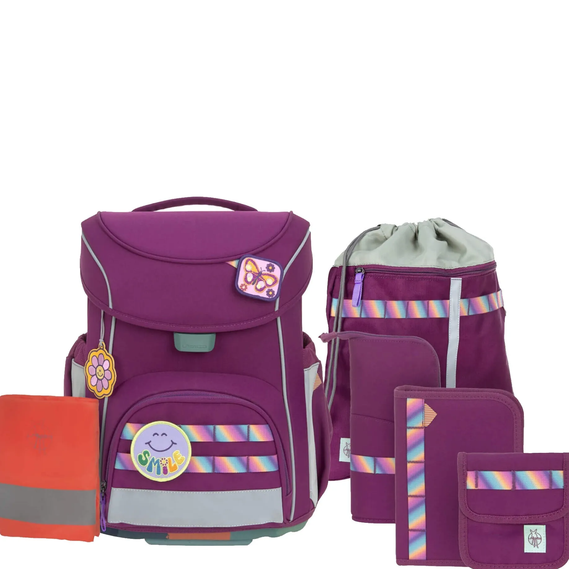 School Set Slim Unique - Schulranzen Set 7tlg. (Lilac)