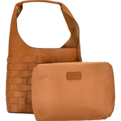 SFM204 - Schultertasche 30 cm (caramel/gold)