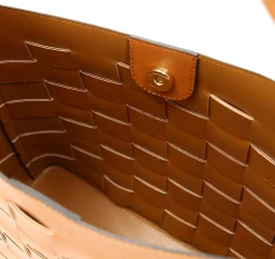 SFM204 - Schultertasche 30 cm (caramel/gold)