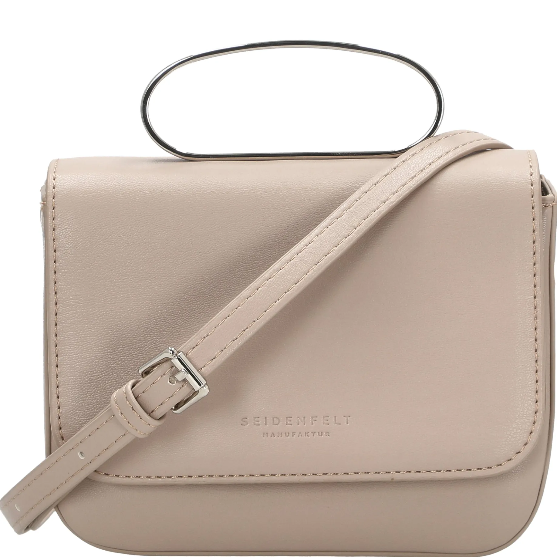 SFM227 Crossbag - Umhängetasche 16 cm (powder taupe/silver)