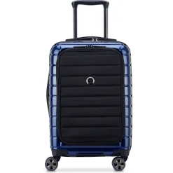 Shadow 5.0 - 4-Rollen-Kabinentrolley mit Vordertasche S 55 cm erw. USB (marineblau)